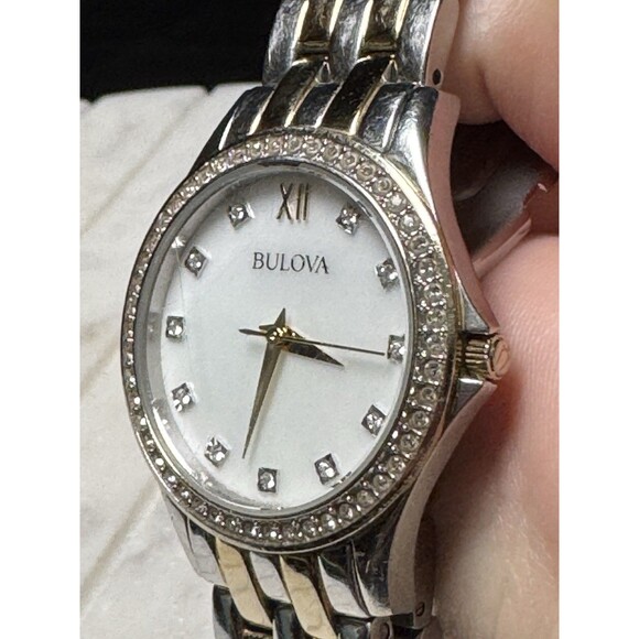 BULOVA CRYSTALS TWO TONE WOMEN\'S WATCH Stainless Steel 32MM (Needs Battery) main image 9